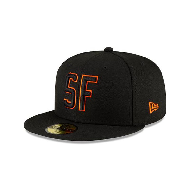 MLB San Francisco Giants Ligature 59Fifty Fitted (CLE5250) - Black New Era Caps